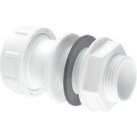 McAlpine Straight Overflow Tank Connector White 22mm (220HR)