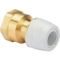 Hep2O Plastic Push-Fit Adapting Keyless Female Coupler 15mm x 3/4" (220RE)