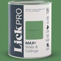LickPro Max+ 1Ltr Green 07 Matt Emulsion Paint (220TM)