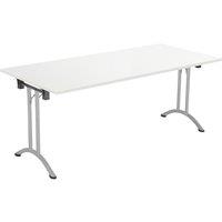TC Group One Union Rectangular Folding Table White/Silver 1600mm x 800mm (220TT)