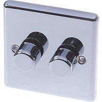 LAP 2-Gang 2-Way LED Dimmer Switch Polished Chrome (22282)