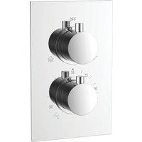 ETAL Zona Concealed Dual Outlet Thermostatic Chrome Shower Valve With Diverter (222VN)
