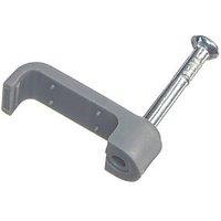 Vimark Grey Flat Double Cable Clips 1.5mm 100 Pack (222VT)