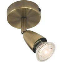 Saxby Amalfi 1-Light Spotlight Antique Brass (222VX)