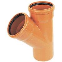 FloPlast Push-Fit 45 Double Socket Equal Junction 110mm (22348)