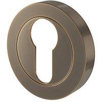 Smith & Locke Lormel Euro Escutcheon (Pair) Antique Brass 50mm (223FK)