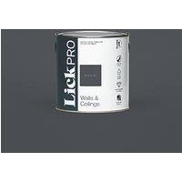 LickPro Max+ 2.5Ltr Black 01 Eggshell Emulsion Paint (223JX)