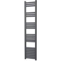 Towelrads 1400mm x 300mm 1282BTU Black Flat Designer Towel Radiator (223RY)
