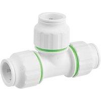 Flomasta Plastic Push-Fit Equal Tees 22mm 5 Pack (224HY)
