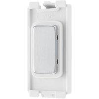 British General Nexus Metal Grid 1-Module Grid Blanking Plate Brushed Steel (224PY)