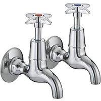 Bristan X Head Contemporary Cross Head Bib Taps Chrome 1 Pair (225JE)