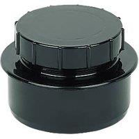 FloPlast Push-Fit Screw-On End Cap Black 110mm (22628)