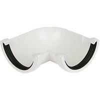 FloPlast uPVC 90 Half Round Gutter Angle White 112mm (22663)