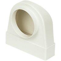 Manrose Round to Rectangular Appliance Connector Elbow 90 Bend Grey 125mm (22747)