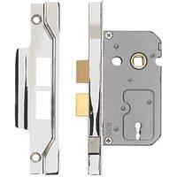 Eurospec 2 Lever Nickel-Plated Rebated Sashlock 64mm Case - 44mm Backset (2275T)