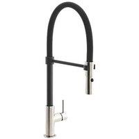 Streame by Abode Valida Pull-Out Mono Mixer Brushed Nickel/Matt Black (227JM)