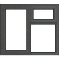 Crystal Left-Hand & Top Opening Clear Double-Glazed Casement Anthracite Grey uPVC Window 1190mm x 965mm (227JP)