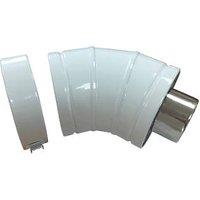 Grant High Level / Vertical Balanced Elbow 150mm 45 White (228KP)