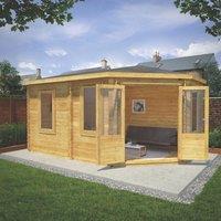 Mercia Corner Lodge Grande 16' x 9' (Nominal) Apex Timber Log Cabin (228YL)