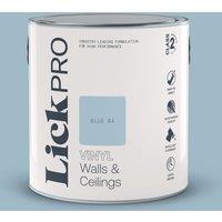 LickPro 2.5Ltr Blue 04 Vinyl Matt Emulsion Paint (229TM)