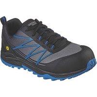 Skechers Puxal Size 12 Black/Blue Safety Trainers (229TV)