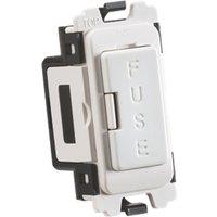 Knightsbridge Curved Edge 13A Grid Fused Spur White (230YA)