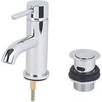 Swirl Ola Basin Mono Mixer Tap with Clicker Waste Chrome (2315P)
