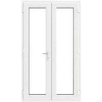 Crystal White Double-Glazed uPVC French Door Set 2055mm x 1290mm (231JP)