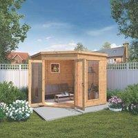 Mercia Premier Corner 8' x 8' (Nominal) Pent Timber Summerhouse (231YL)