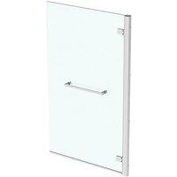Ideal Standard i.life Frameless Silver Hinged Bath Screen w/ Towel Rail Left-Handed 900-925mm x 1505mm (232KU)