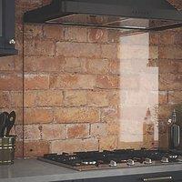 Splashback Clear with Brass Caps Splashback 900mm x 750mm x 6mm (232RX)