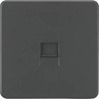 Knightsbridge 1-Gang Slave Telephone Socket Anthracite (232TY)