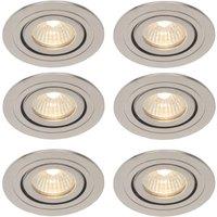 Spa Cali Adjustable Downlights Chrome 6 Pack (232VJ)