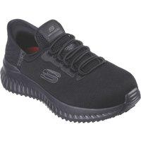 Skechers Tilido Ombray Size 4 Womens Black Slip-On Safety Trainers (232VW)