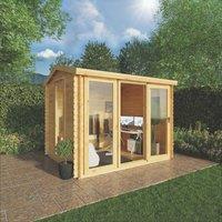 Mercia 9' x 7' 6" (Nominal) Reverse Apex Timber Log Cabin (232YL)