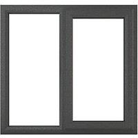 Crystal Right-Hand Opening Clear Triple-Glazed Casement Anthracite on White uPVC Window 1190mm x 1190mm (233JM)