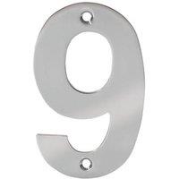 Eclipse Door Numeral 9 Polished Stainless Steel 100mm (234FT)