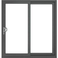 Crystal Left-Handed Anthracite Grey uPVC Sliding Patio Door Set 2090mm x 2090mm (234JP)