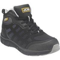 JCB Hydradig Size 7 Black Steel Toe Cap Safety Boots (234KV)