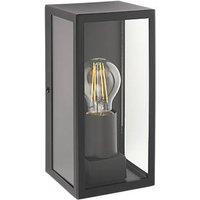 LAP Breton Outdoor Rectangular Wall Lantern Matt Black (234PG)