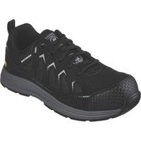 Skechers Malad II Size 7 Black Safety Trainers (234VU)