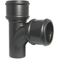 FloPlast Cast Iron Effect Push-Fit 92.5 Double Socket Branch Black 110mm (23548)