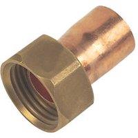Flomasta Copper End Feed Straight Tap Connector 15mm x 1/2" (23555)
