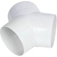 Manrose Circular Y Piece Connector White 100mm (23574)