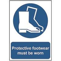 Essentials "Protective Footwear Must Be Worn" Sign 420mm x 297mm (235HL)
