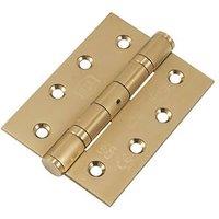 Smith & Locke Brushed Brass Grade 11 Fire Rated Ball Bearing Hinges 102mm x 76mm 3 Pack (235PY)