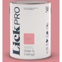 LickPro 5Ltr Pink 12 Vinyl Matt Emulsion Paint (237TM)