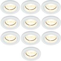 Electralite Yate Fixed Fire Rated Downlights White 10 Pack (237VH)