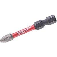 Milwaukee Shockwave 1/4" 50mm Straight Shank PZ2 Screwdriver Bit (238JR)