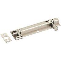Smith & Locke Necked Door Bolt Satin Nickel 150mm (238PY)